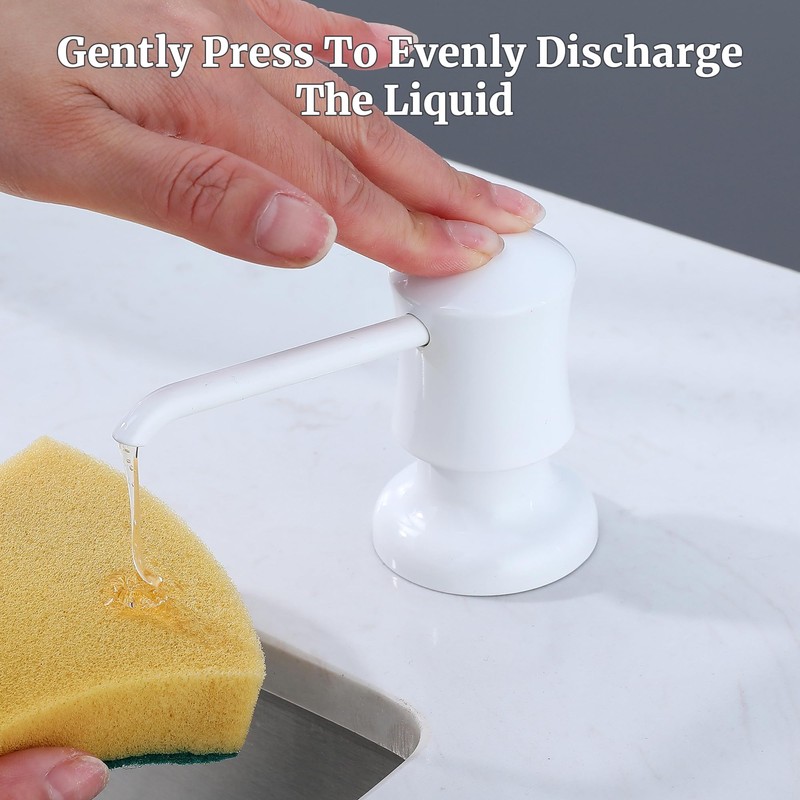 Sink Soap Dispenser for Kitchen Sink White Upgrade with 40"
