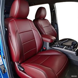 Leather Seat Covers Custom Fit for Tacoma Gen 3rd (2016-2023) Double & Crew Cab, for SR, SR5, Limited, TRD Pro, TRD Sport, TRD Off-Road, Trail Special Edition - Fully Covered