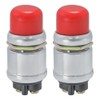 2-Pack Automotive Engine Start Push Button Momentary Switch with Holder