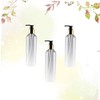 Beavorty 3pcs Refillable Pet Emulsion Bottle Press Pump Lightweight Leakproof