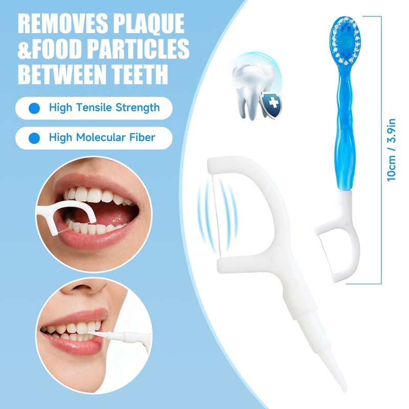 PANLOPU Disposable Toothbrush 4inch 5-in-1 Toothpaste Bead 26 pcs (Mint)