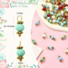 KitBeads 100pcs Random Multicolor Glass Bead Dangle Charms Imitation Gemstone