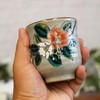 Tea Cup Stylish Kutani Ware Yunomi Kōhakusan Tea Flower Tea