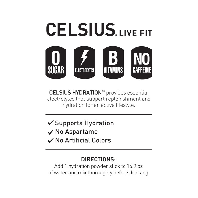CELSIUS Hydration™ Lemon Lime, Sugar Free Electrolyte Hydration Drink Mix