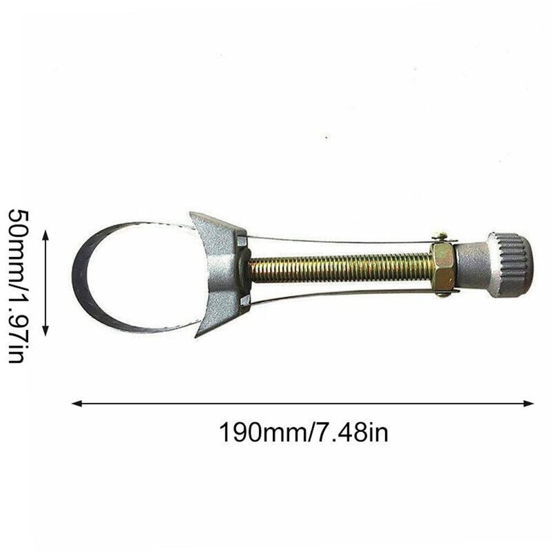 Generic Oil Filter Wrench Strap Wrench Universal Metal 60-120 mm