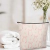 Qianyu Makeup Bag for Purse Pink Bow Aesthetic Cosmetic Bag