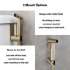 Hand Shower Holder Brushed Gold, Biveah Stainless Steel Toilet Tank