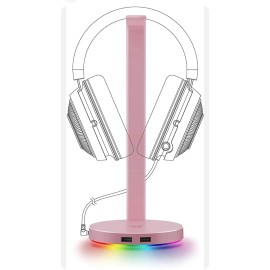 Razer Gaming Headset Stand USB Hub Quartz Pink Razer Base Station V2 Chroma