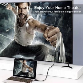 AKWOR USB to HDMI Adapter Cable, USB to HDMI Male 1080P HD Monitor Display Audio Video Converter Cable Cord for PC/Laptop to Monitor (Only for Windows)