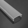 Alumino® LED Aluminium Profile Corner 45 with Cover Opal Semi