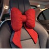 AIMALL Car Headrest Neck Pillow, Stylish Bow Design, Soft Cotton