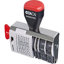 Herlitz 10549863 for Office Stamp Colop Word and Date 12 Different Phrases