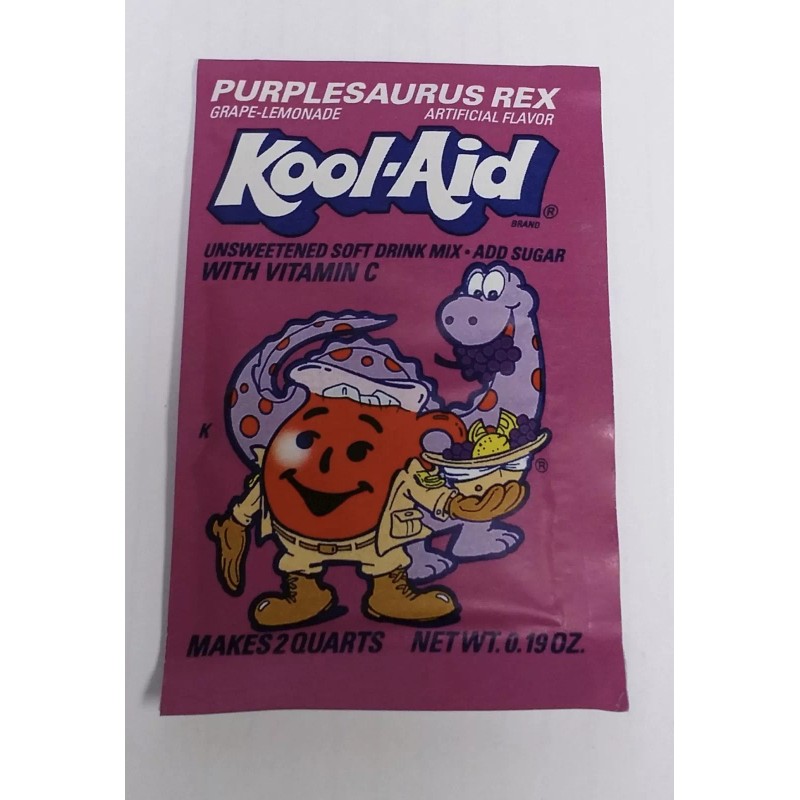 Kool-Aid Collectible, old Kool-Aid Purplesaurus Rex packet - very rare