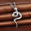 Infinite U 925 Sterling Silver Cubic Zirconia Snake Shape Pendant