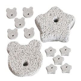 GANAZONO 12pcs Volcanic Stone Chew for Small Pets Hamster and Bunny Molar Blocks Grinding for Guinea Pigs Chinchillas and Rats Attachment