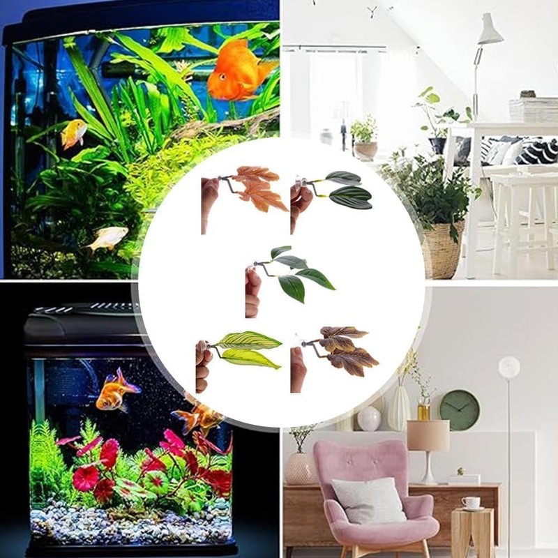 LNYMZD Green Betta Fish Leaf Pad,Plastic Plant Betta Hammock Leaf
