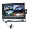 Padarsey 9" TFT LCD Car Rearview Quad Split Monitor,Remote Control,