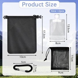 JNEYVIC Soap Bag Travel Soap Bag for Solid Soap Waterproof Soap Bag Soap Case Travel Leak-proof Travel Soap Bag with Soap Foam Bag Hook and Emulsion Bag for Camping, black