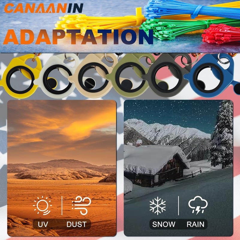 CANAANIN Zip Tie Holder Cable Tie Holder Portable Upgraded Carabiner