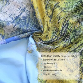 YISURE Extra Large Huge Giant Tapestry 140'', Nature Mountain Forest Tapestry, Scenic Green Pine Tree Waterfall Landscape Wall Hanging Tapestries for Home Office Dorm Indoor and Outdoor Decoration