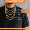 Jewlpire Gold Chain for Men, 4mm Mens Necklace Cuban Link