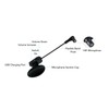 Wireless Instrument Microphone, 2.4g Wireless Saxophone Microphone, Flexible 360° Rotation