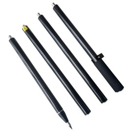 2M Carbon Fiber GPS Pole, 6FT Surveying Prism Pole, 4 Sections GPS Rover Rod, Total Station GNSS RTK Prism Pole for Land Surveying, OD32mm