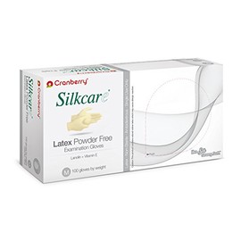 Cranberry USA Cranberry Silkcare Latex Exam Gloves, Case of 100, Medium, Lanolin & Vitamin E, 4.5 Mil