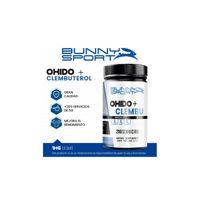 Óxido Nítrico Clembuterol Bunny Sp Protein 1kg Preentreno