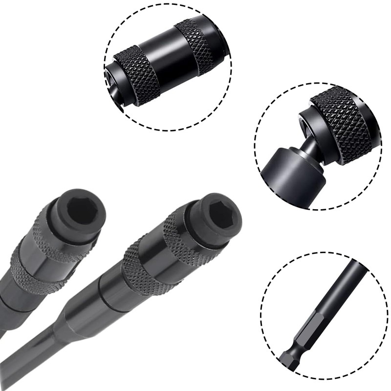 NIYATA 2 Pcs Magnetic Pivot Drill Bit Holder, 1/4" Hex
