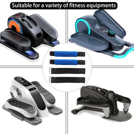 VOOGLAN 4Pcs Under Desk Elliptical Pedal Straps, Adjustable Ellipse Leg Exerciser Straps for Leg/Bike Pedal Exerciser & Elliptical Stepper, Seniors Sitting Fitness Home Office Sports Accessories