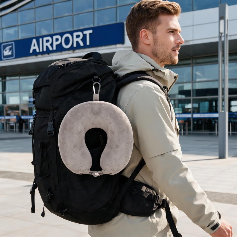 2 Pack Replacement Travel Neck Pillow Covers, U Shaped Travel