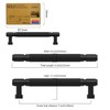 Amerdeco 10 Pack Matte Black knurled Cabinet Pulls 5 Inch(128mm)