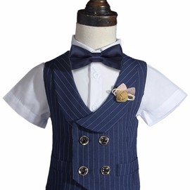 Boys Bow Tie Probuk 10 x 5 cm Polyester Classic Adjustable Bow in Plain Colours with Hook Closure Children's Cross Tie for Wedding Party / Campus Performance / Birthday Banquet / Casual, darkblue
