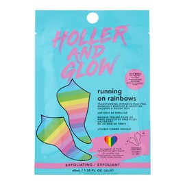 Holler and Glow Running On Rainbows, Exfoliating Printed Foot Masks