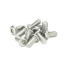 M6 (6mm x 10mm) Hex Socket Button Head Screws - BZP Steel (Pack of 20)