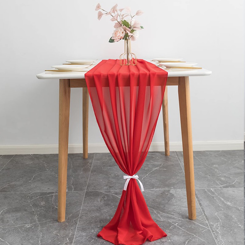 Time to Sparkle 2PCS 10FT Chiffon Table Runner Wedding Decor
