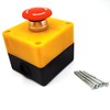 KIRO&SEEU Red Sign Mushroom Emergency Stop Push Button Switch Station