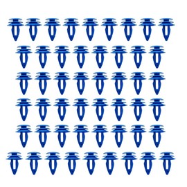JNNJ Car Mounting Clips, Blue Clips for Vehicle Trim, Door Trim Clips, Bumper Trim, Plastic Clips Set, for Car Door Bumper (Pack of 50)