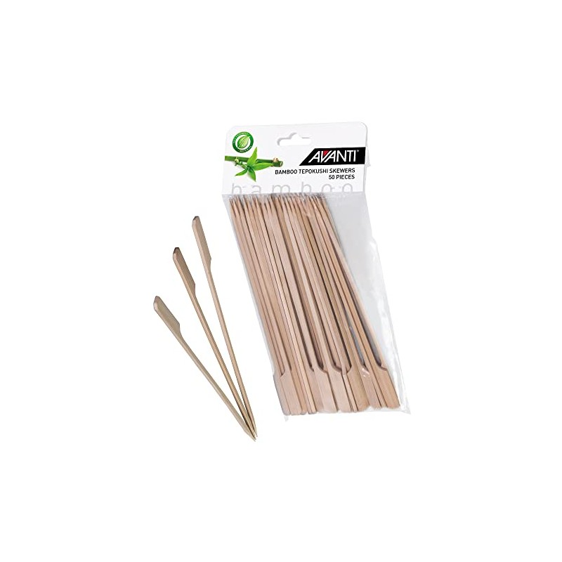 Avanti Bamboo Tepokushi Skewers, 24cm, Pack of 50