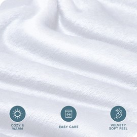Bare Home Microplush Fleece Sheet Set - Twin Extra Long - Ultra Soft Velvet - Cozy & Warm - Plush All-Season Comfort - Wrinkle Resistant - Deep Pocket Fit - Non-Pilling Sheets (Twin XL, White)