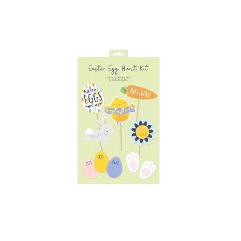 Easter Egg Hunt Games Kit Clues Signs & Easter Bunny