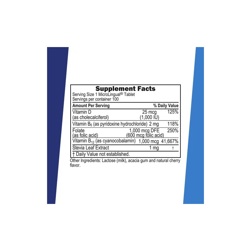 Superior Source No Shot B12 B6 D3 1000mcg Sublinguales