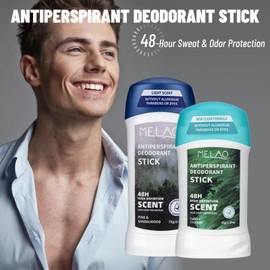 Men's Antiperspirant Deodorant Stick, 48-Hour Sweat & Odor Protection Antiperspirant for Men, Long-lasting Solid Antiperspirant Balm for All Day Underarm Sweat and Odor Protection (Pine & Sandalwood)