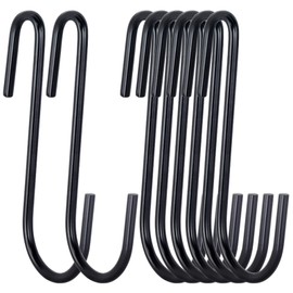 ESFUN 30 Pack 3 inch Heavy Duty S Hooks Black Pan Pot Holder Rack Hooks S Shaped Hanging Hooks Hangers for Kitchenware Spoons Pans Pots Utensils Clothes Bags Towels Plants