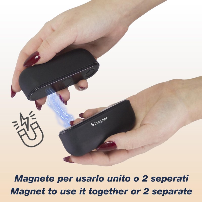BEPER P203TFO050 Scaldamani Ricaricabile Magnetic, Scalda Mani Portatile con 3