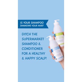 MooGoo Natural Milk Shampoo & Cream Conditioner Pack - For Itchy, Dry, Eczema, Psoriasis & Dandruff Prone Scalps – SLS, Silicone, Sulfate & Paraben Free - Natural & Gentle Formula – 2x 16.9 fl. oz.