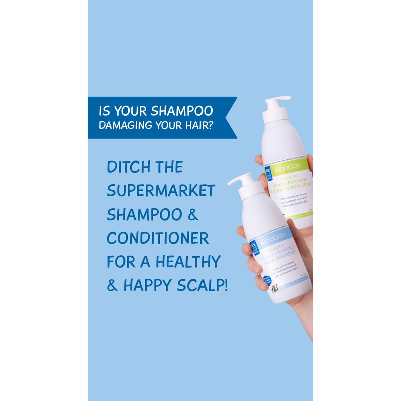MooGoo Natural Milk Shampoo & Cream Conditioner Pack - For