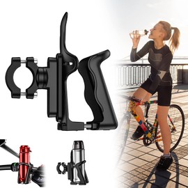 MOUDENSKAY Bicycle Bottle Holder, 360 Degree Rotatable Bicycle Water Bottle Holder, Adjustable Bicycle Bottle Holder with Bottle Holder Adapter, for Bicycle, Road Bike, Mountain Bikes, Pushchairs etc