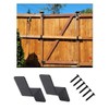 VANROUG 2x4 Door Barricade Brackets Z-Shape Black Security Door Lock